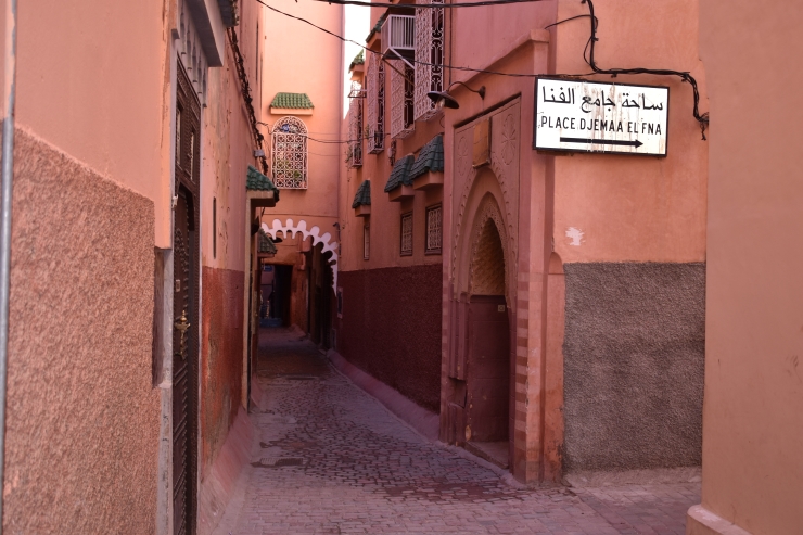Narrow streets of Marrakech