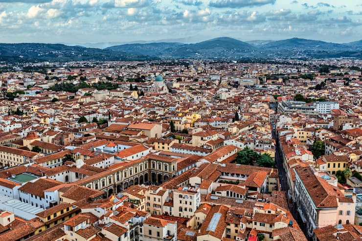 フィレンツェの歴史地区は世界遺産にも登録されている。