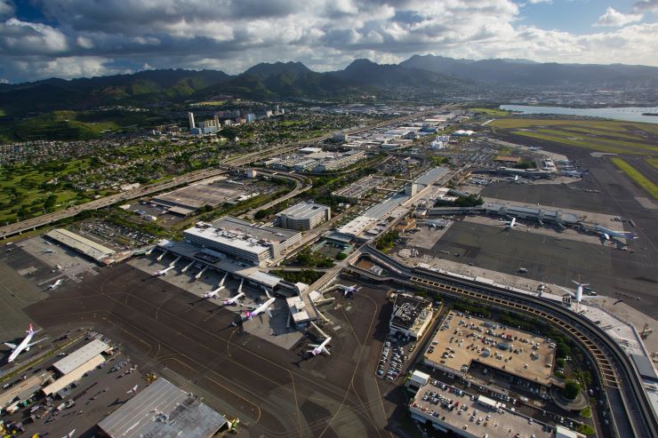 ホノルル空港空撮