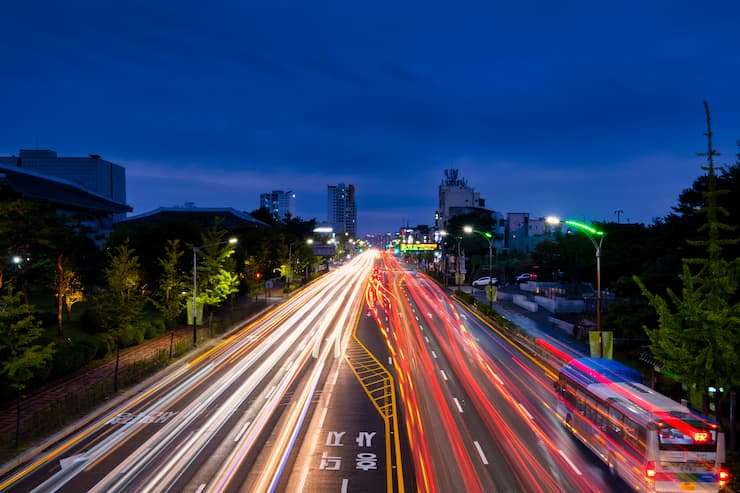 韓国　清州　道路