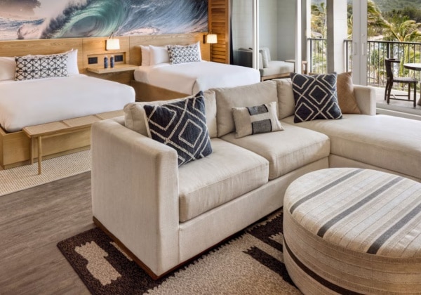 Ocean Front Suite, Suite, 2 Queen, Sofa