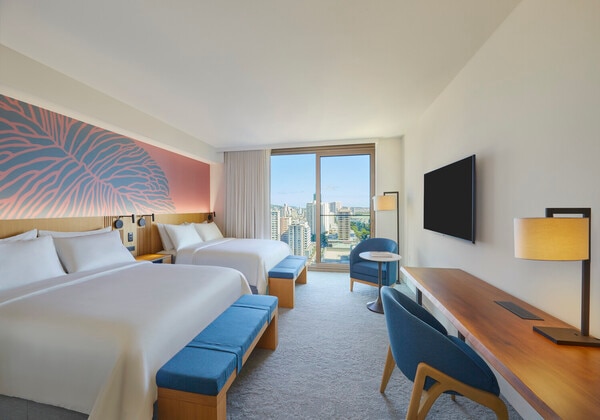 Hotel room Partial Ocean View 2Queens, 1