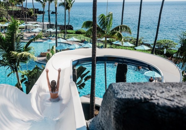 Family pool water slide