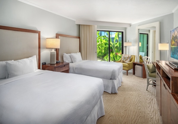 Premium Garden View 2 Double Beds