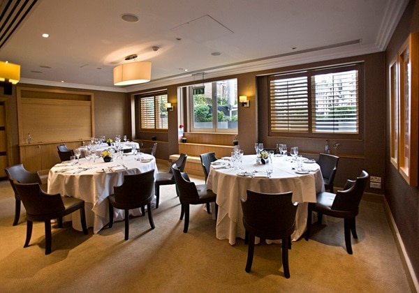 Meeting room private dining round tables