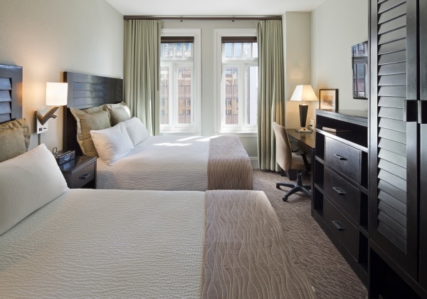 Two Double Beds CitySide View